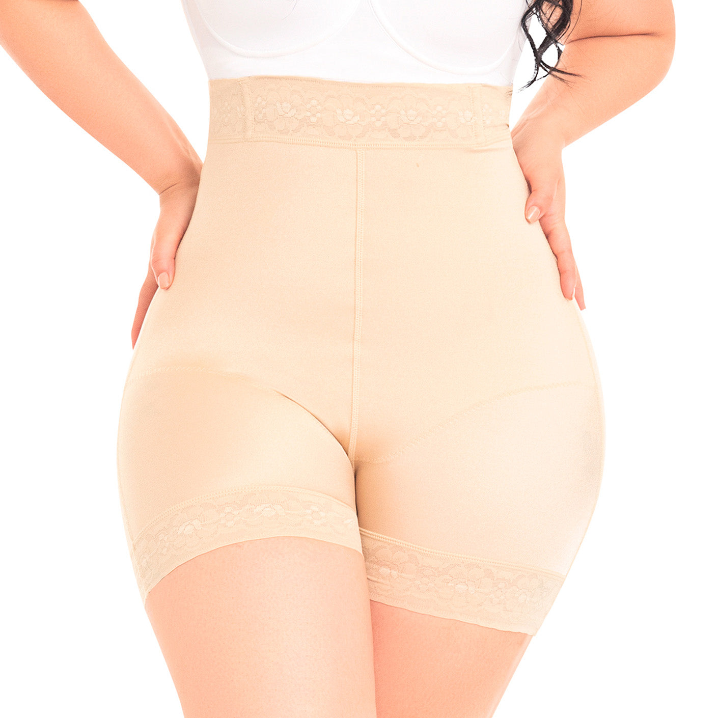 Junlan High Waist Slimming Shorts, Lace Trim High Waist Tummy Control Butt  Lifting Body Shaper, Women's Underwear & Shapewear