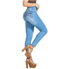 Colombian Mid Rise Butt Lifting Skinny Jeans for Women DRAXY 1317-4-Fajas Colombianas Shop