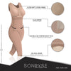 Colombian Shapewear Knee Lenght with Built-in bra for Women Sonryse 010ZL-6-Fajas Colombianas Shop