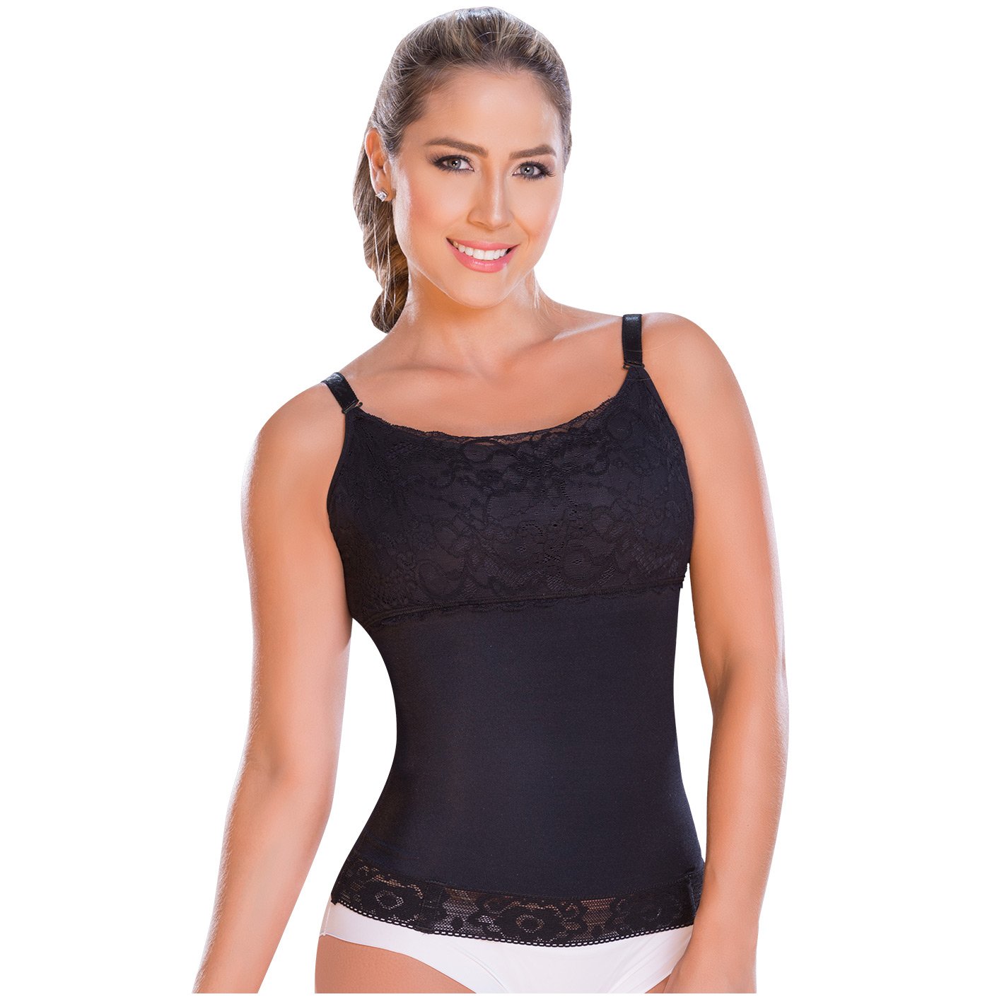 Compression Blouse with Lace Details Tank Top for Women MYD BL0238 – Fajas  Colombianas Shop