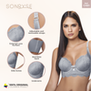 Brasier Push up Encaje para Mujer con Cobertura Espalda Alta Tirantes Removibles SONRYSE C481