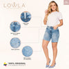 Shorts Demin Levanta Glúteos Cintura Alta Jeans desgastados para mujer Lowla 232361