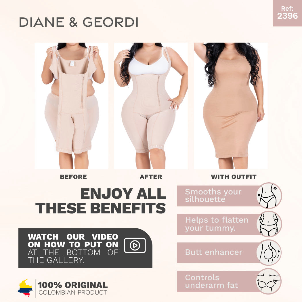 Diane & Geordi 2396, Open Bust Mid Thigh Postpartum Compression Shapewear