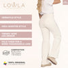 High Waisted White Straight Leg jeans for Women Lowla 242363