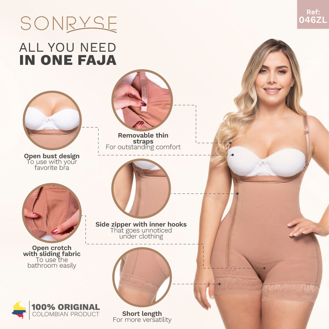 Faja Sonryse 046ZL Postparto con Busto Libre  Fajas Colombianas – Fajas  Colombianas Shop