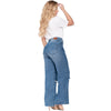 Jeans desgastados de mezclilla de cintura alta para mujer Lowla 212395