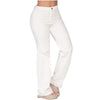 Jeans Blancos de Talle Alto y Pierna Recta para Mujer Lowla 242363