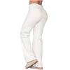 Jeans Blancos de Talle Alto y Pierna Recta para Mujer Lowla 242363