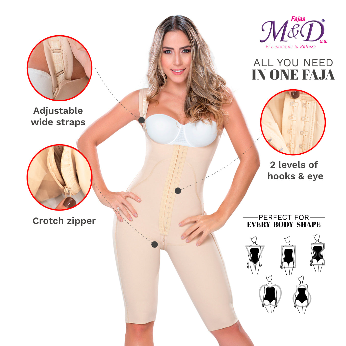 Post Surgery and Postpartum Slimming Full Body Shaper MYD 0879 – Fajas  Colombianas Shop