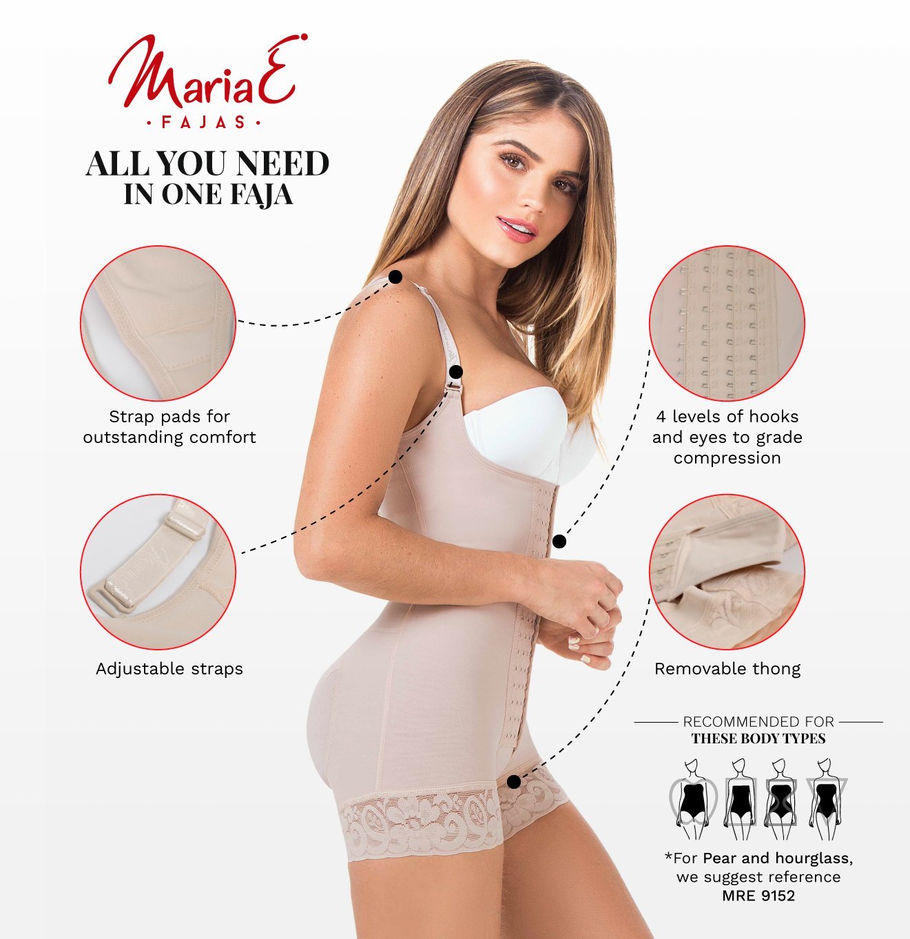 Fajas Colombianas Post-Surgery Compression Garment for Women Maria E 9334