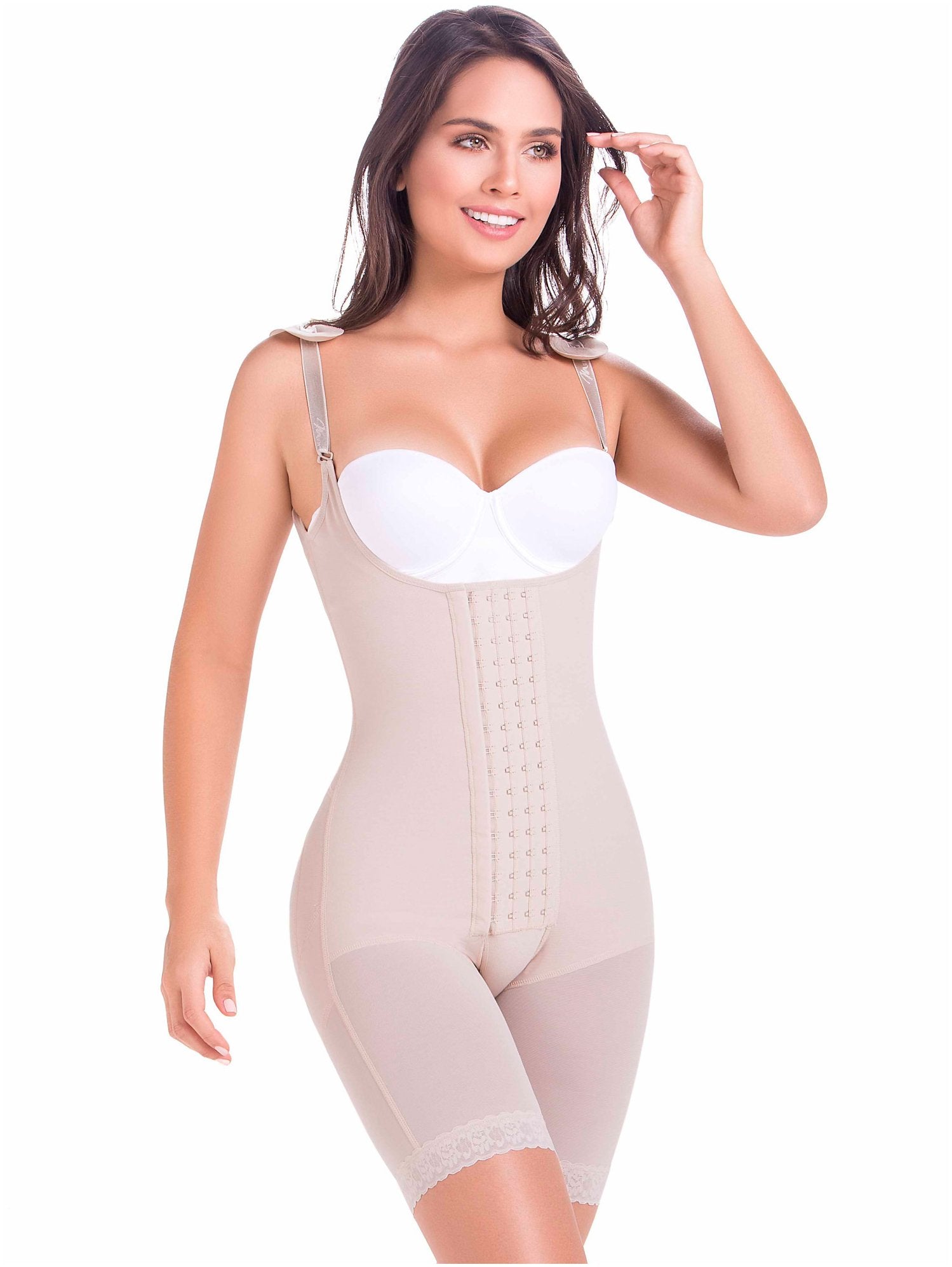 Mariae FU121, Fajas Colombianas Post Surgery Open Bust Shapewear Bodysuit, Daily Use after Tummy Tuck & Lipo