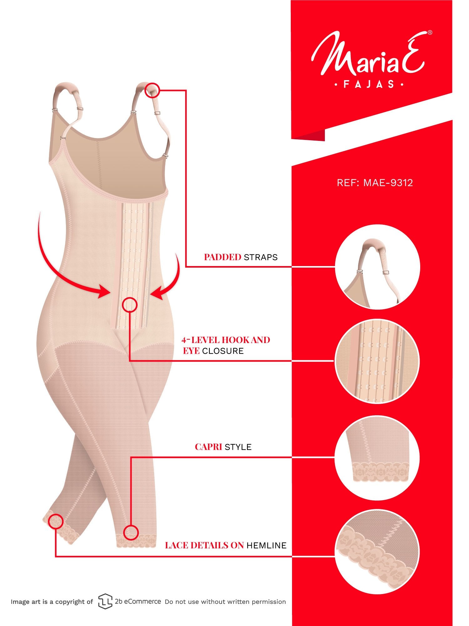Fajas postoperatorias de cuerpo completo con cojines de correa MariaE– Fajas  Colombianas Shop