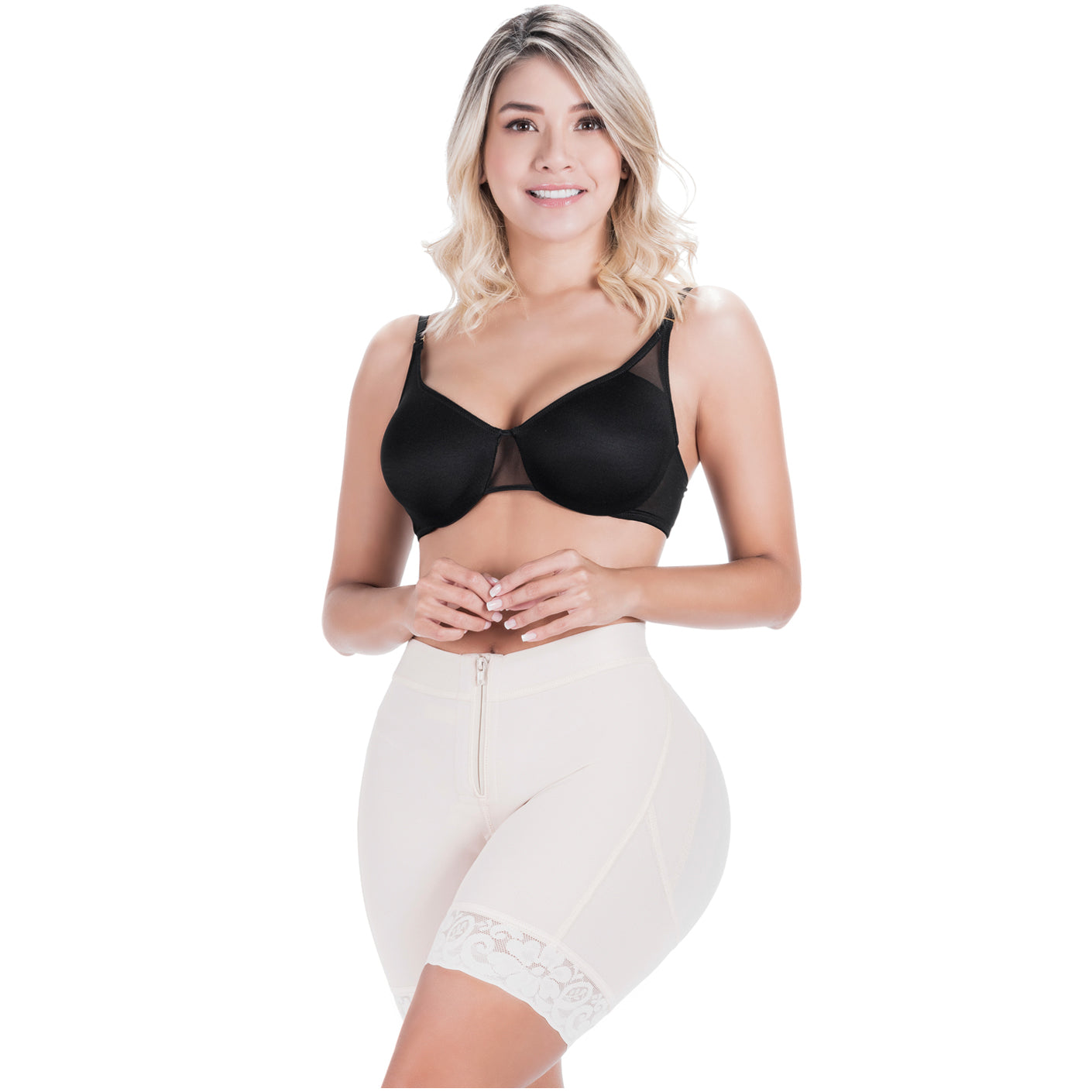 Larrycard Women's 2-in-1 Faja Shapewear Shorts - High Compression Tummy Control & Butt Lifter, Hourglass Figure