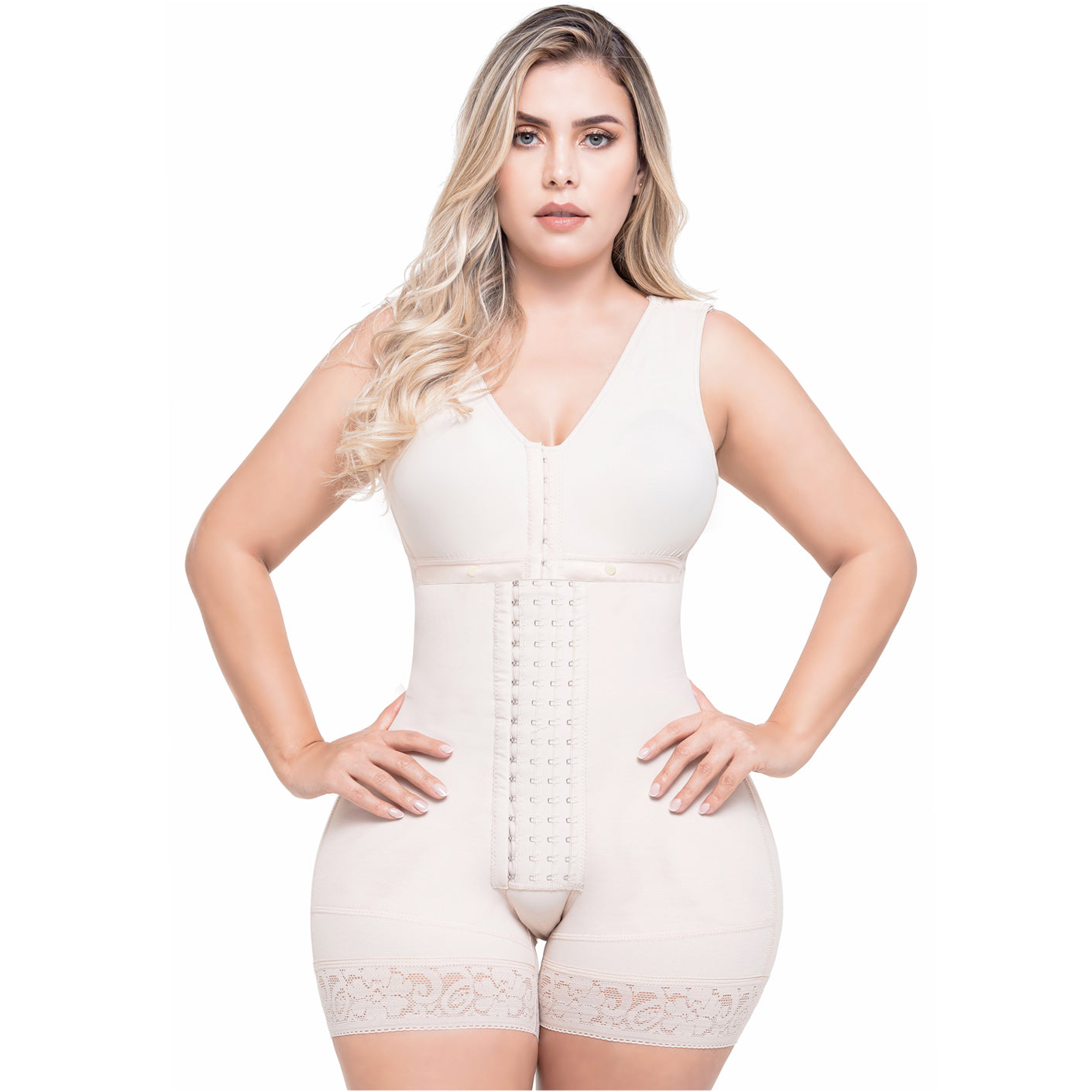 The Best Fajas Colombianas Fresh and Light-Bodysuit lingerie Thigh-Hug  braless body-shaper Faja-fit that flatters waist to all the way dow Beige  at  Women's Clothing store