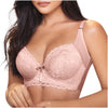 Brasier Push up Lace for Women with High Back Coverage Removable Straps SONRYSE C481